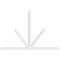 Ekena Millwork Saratoga Architectural Grade PVC Gable Bracket, 108"W x 72"H x 4"D x 4"F, 16/12 Pitch GBP108X72X0404SAR00 - alternate 3